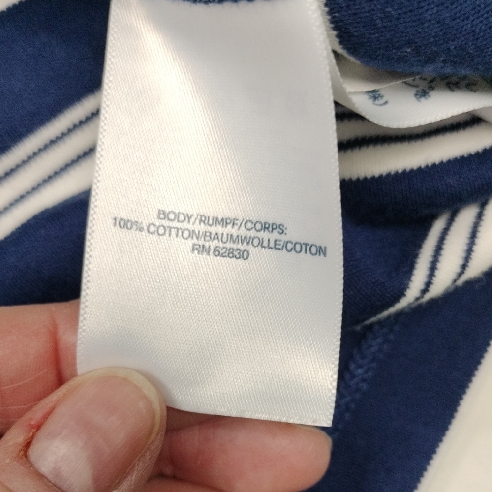 Lands' End Blue and White Striped Dress - Picture 5 of 10